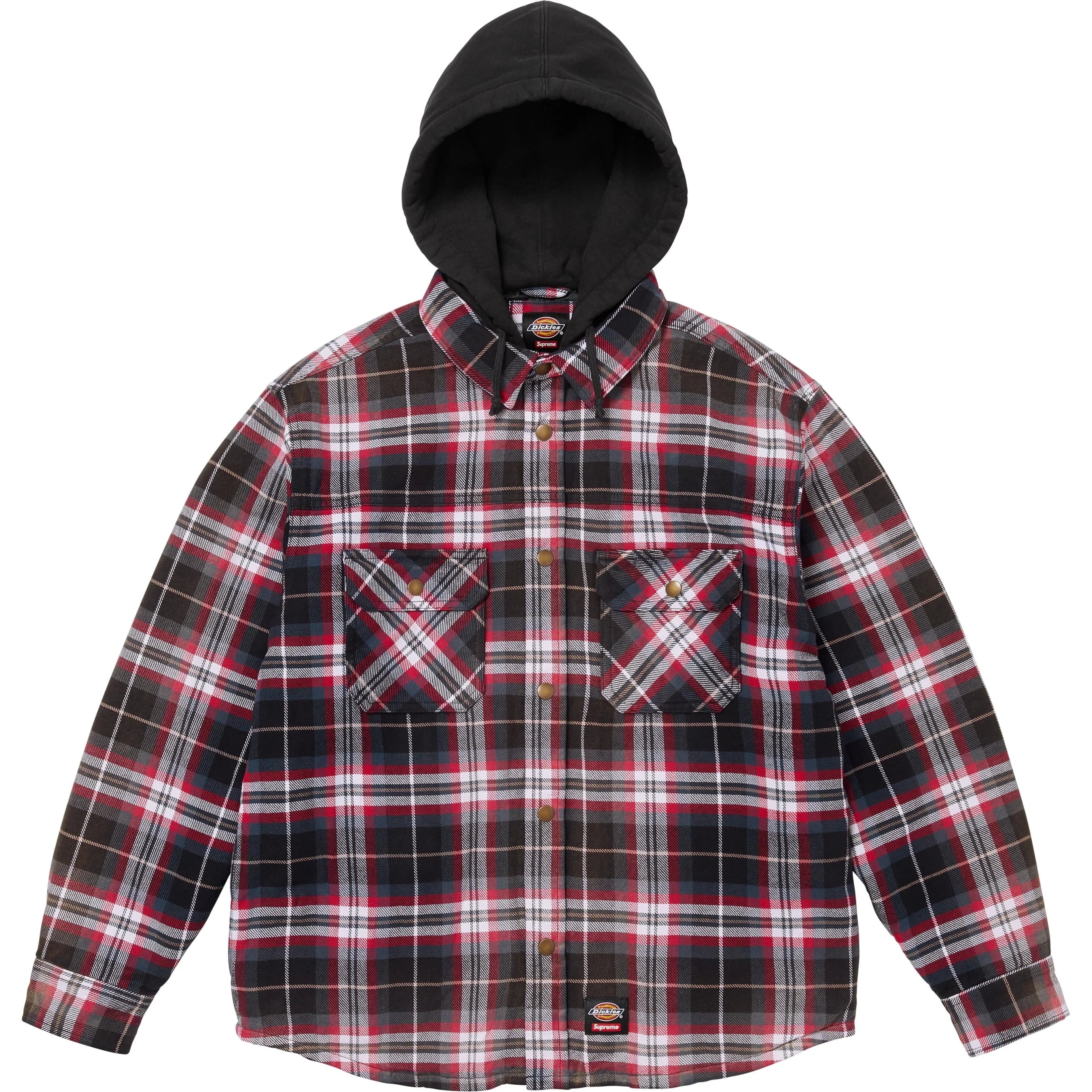 Supreme®/Dickies® Lined Zip Up Hooded Flannel Shirt view 4
